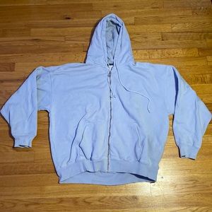 Brandy Melville oversized zip up in light periwinkle